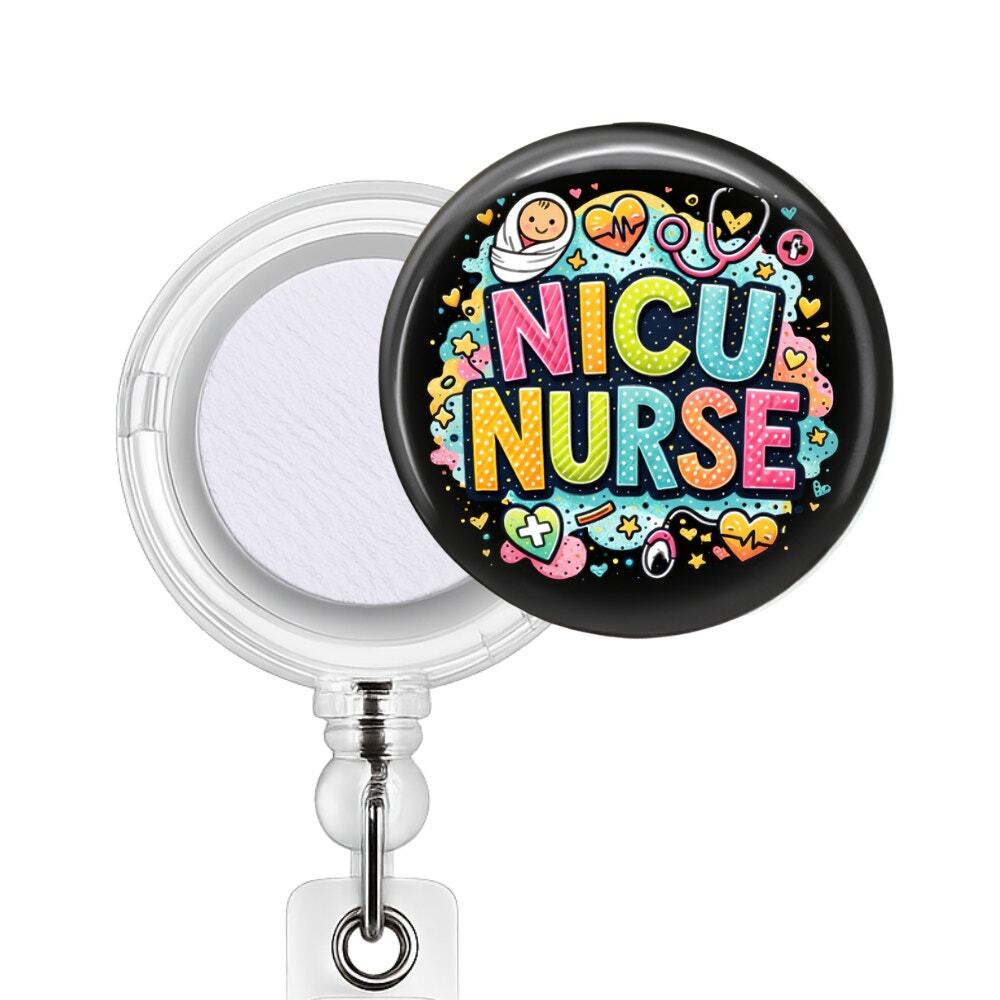 NICU Nurse Badge Reel & Topper Neonatal Intensive Care Nurse Baby Nurse Gift